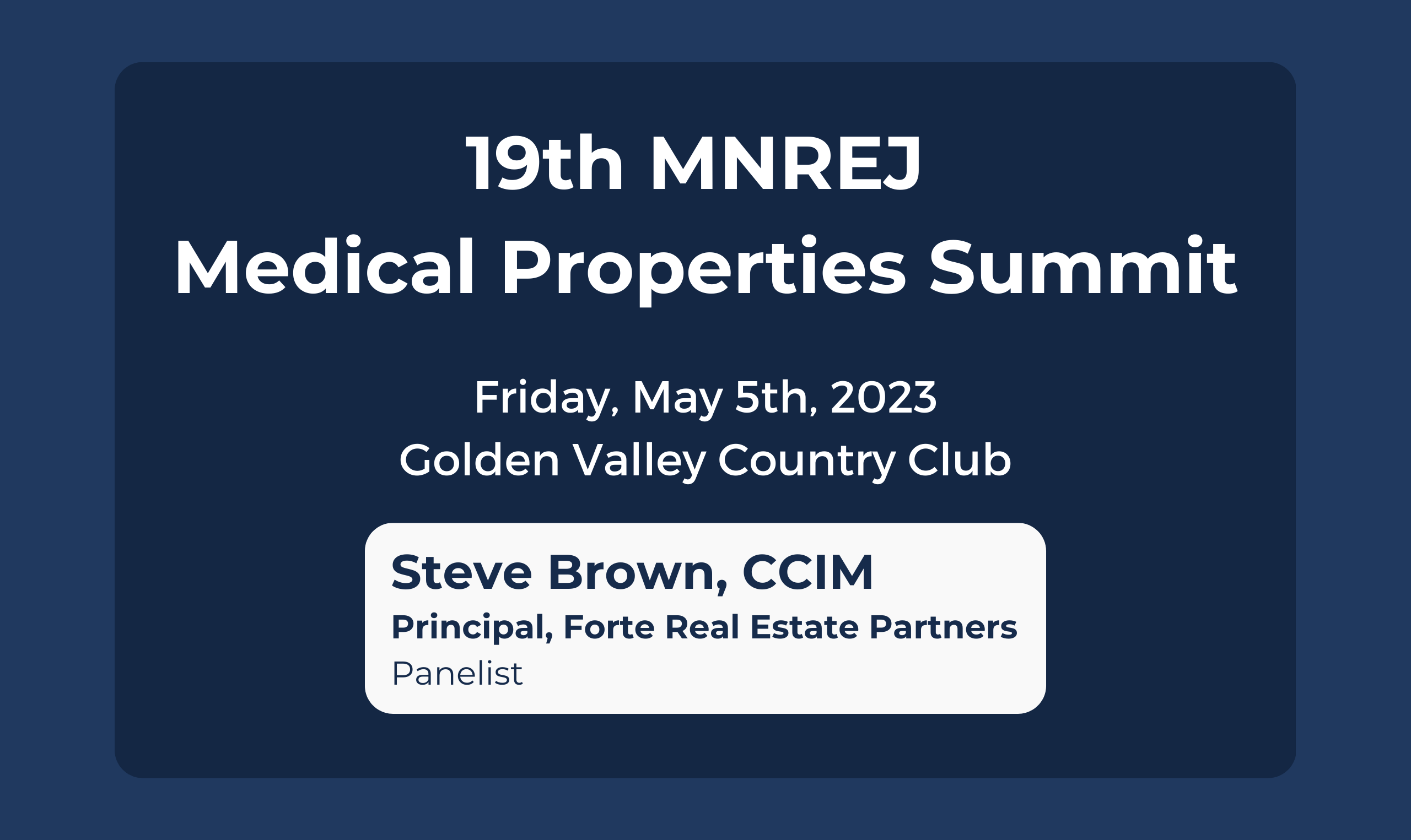 Steve Brown MNREJ-Medical Summit