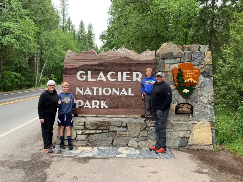 Miller family at Glacier