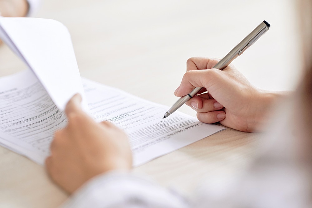 signing paperwork